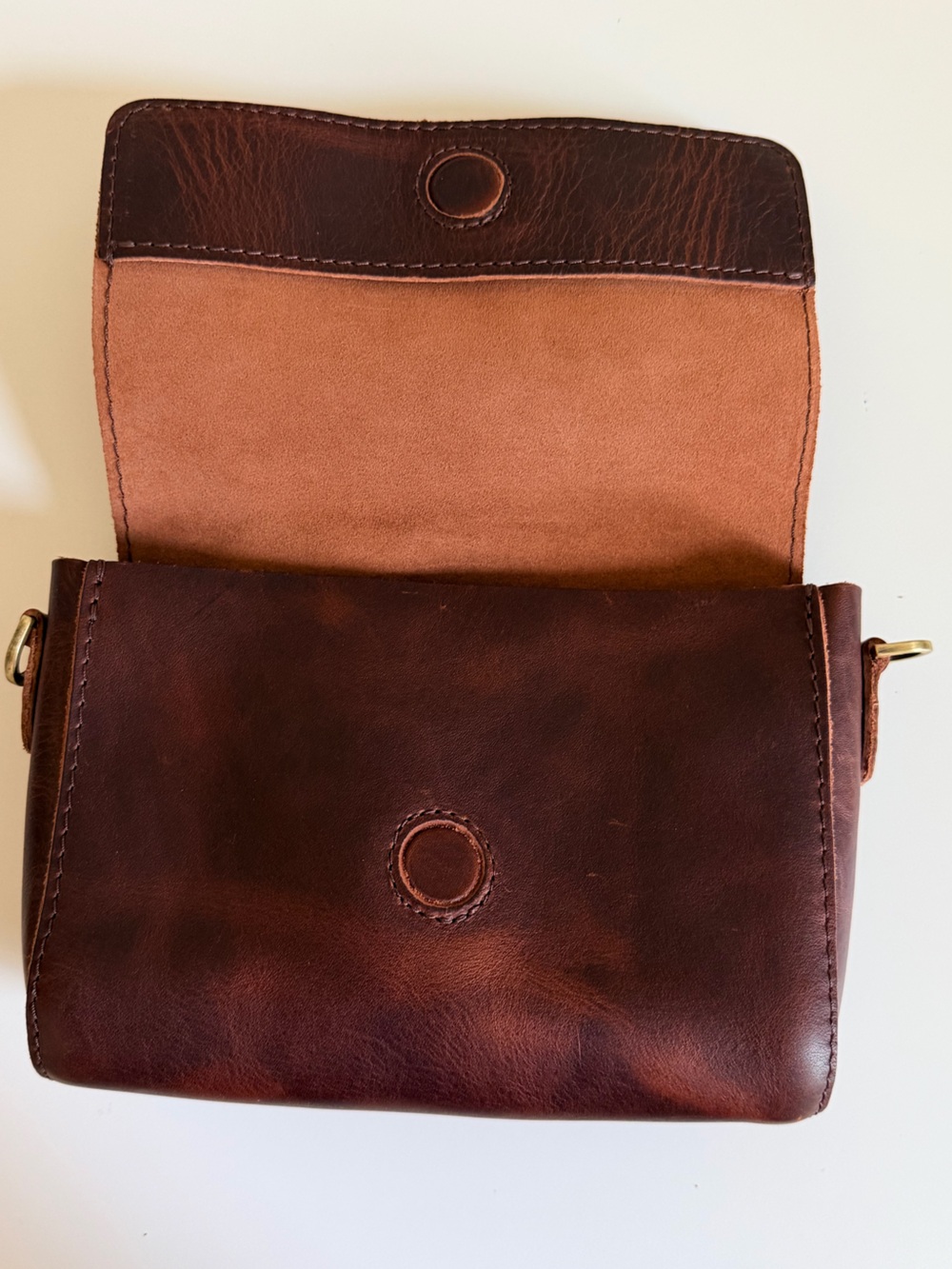 Portland Leather Mini Metro Crossbody Bag - Lava - Picture 6 of 7